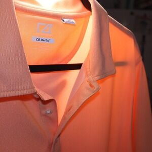 Cutter & Buck DryTech, XL Light Tangerine Moisture Wicker Polo